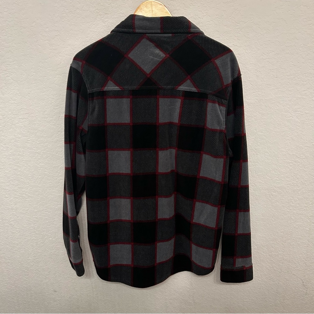 Freedom Foundry Men's Lightweight Plush Plaid Red/Black/Grey Flannel Shirt Sz M - Picture 4 of 8